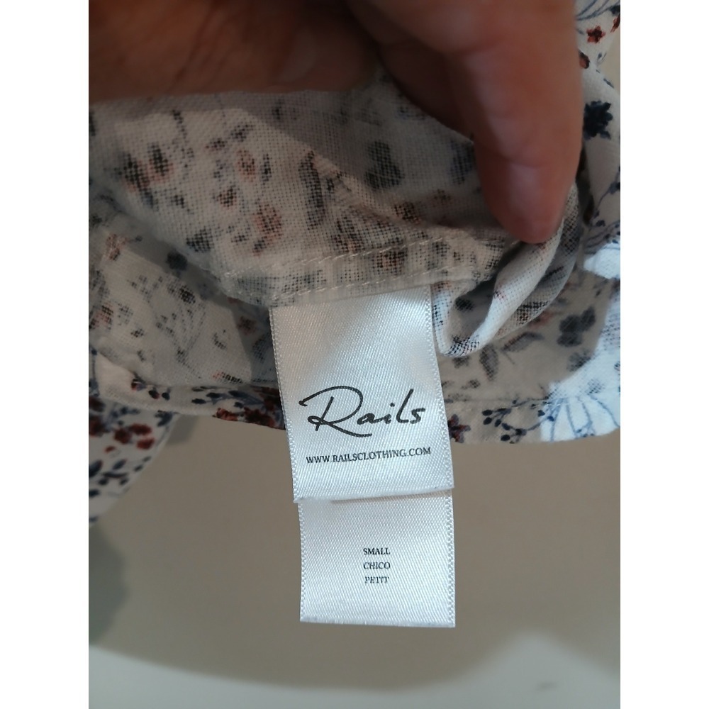 Rails Mens  Short Sleeve Button Up Shirt Small Floral Print - Picture 5 of 6
